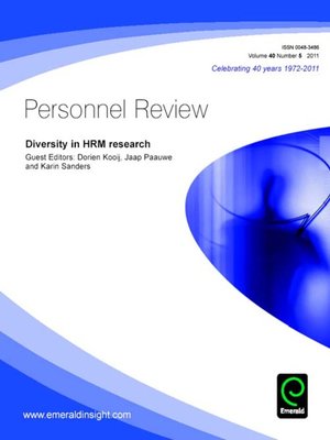 cover image of Personnel Review, Volume 40, Issue 5